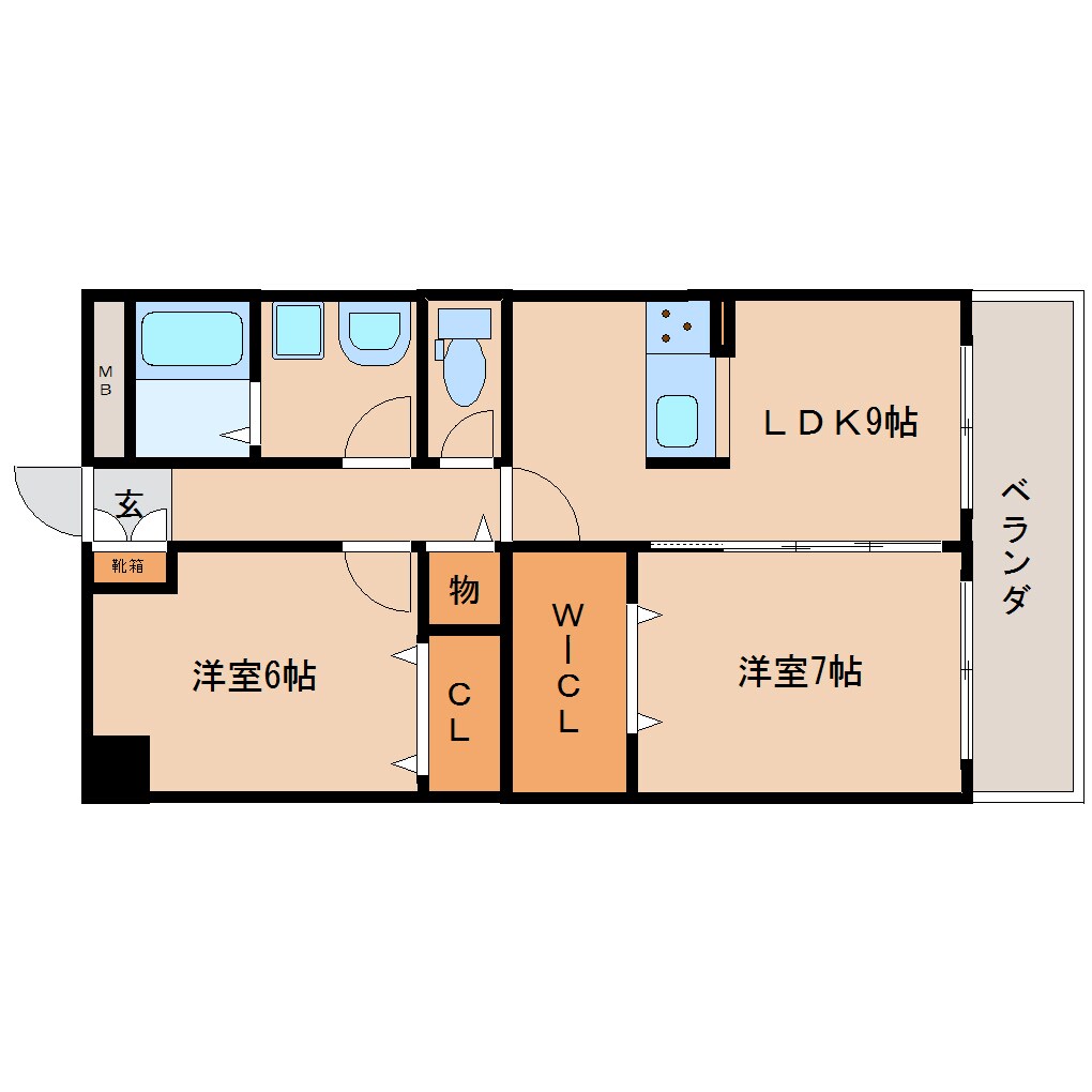 大和八木駅 徒歩22分 1階の物件間取画像