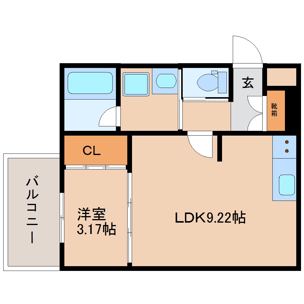 八木西口駅 徒歩10分 1階の物件間取画像