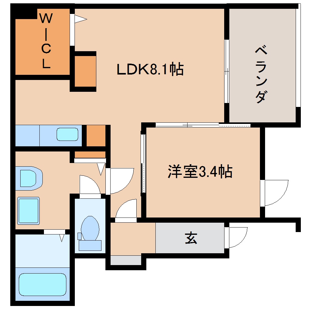 新ノ口駅 徒歩5分 1階の物件間取画像