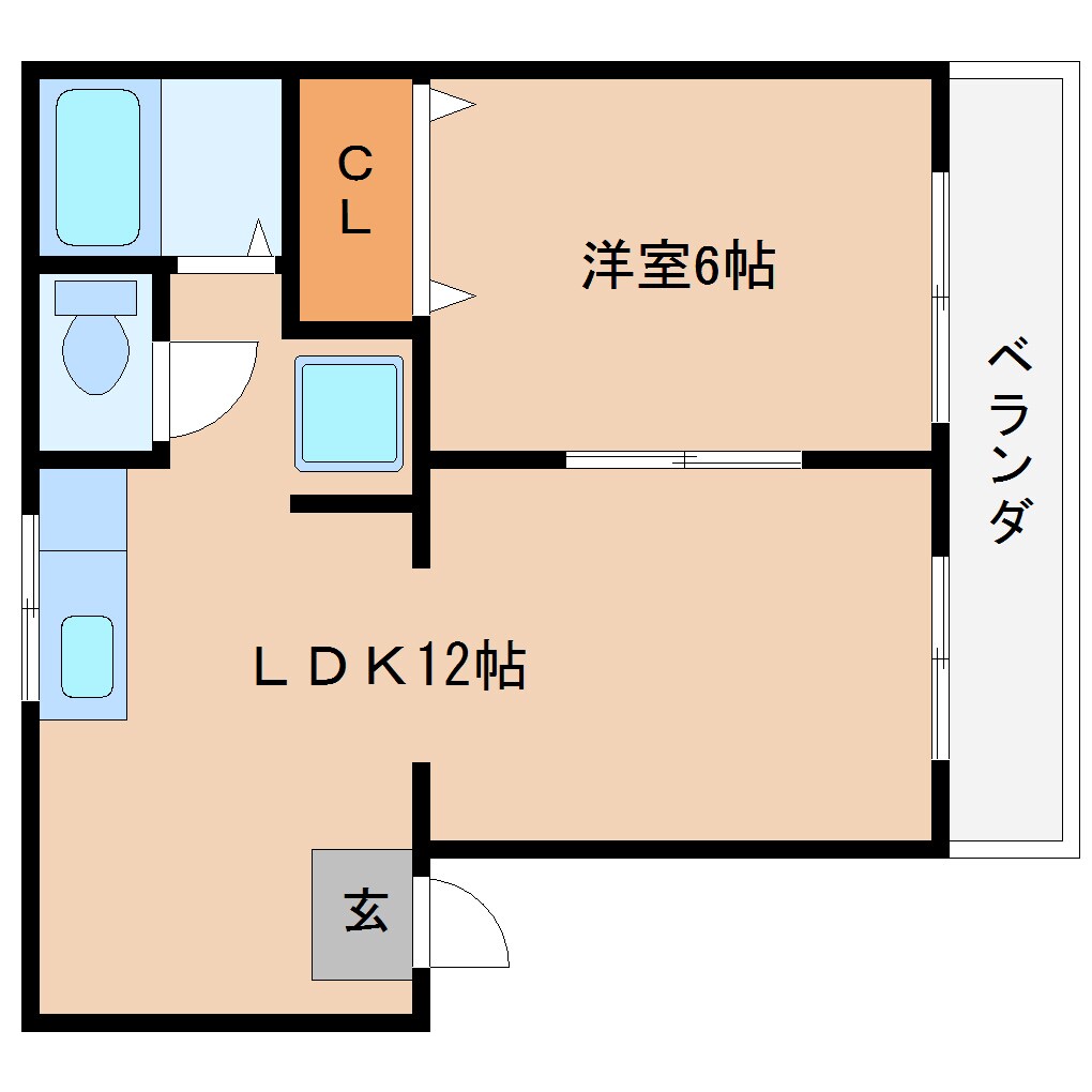 奈良県桜井市大字外山ハイツ 2階の物件間取画像