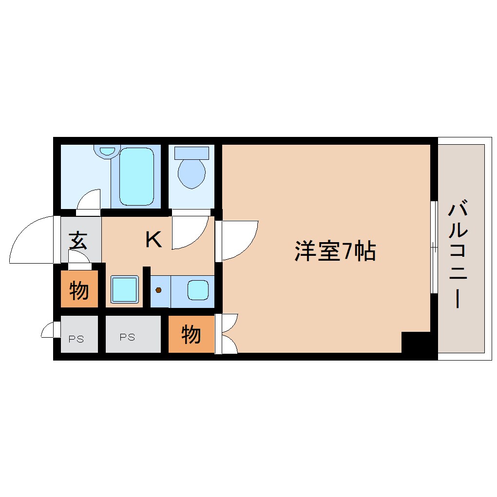 奈良県桜井市大字桜井マンション 2階の物件間取画像