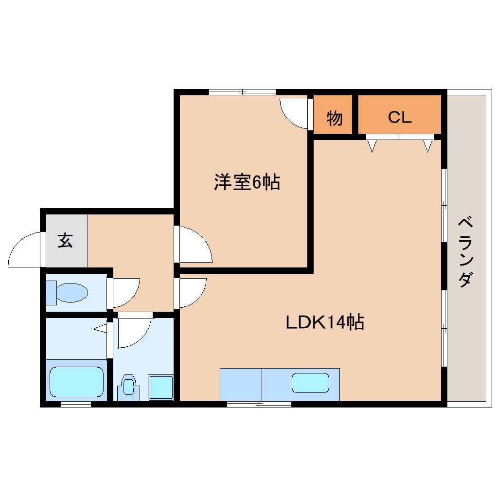 奈良県桜井市大字桜井マンション 2階の物件間取画像
