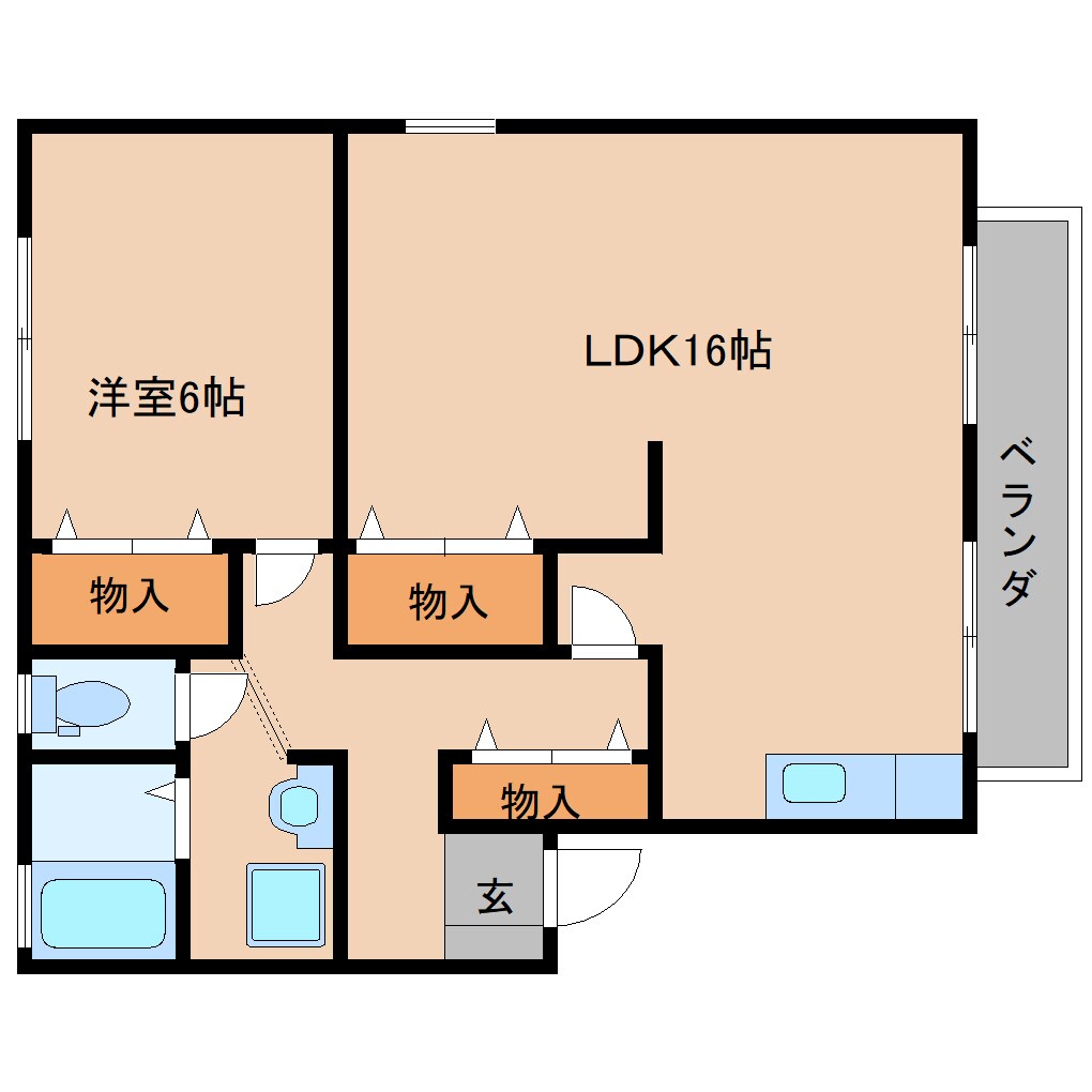 奈良県桜井市大字河西ハイツ 2階の物件間取画像