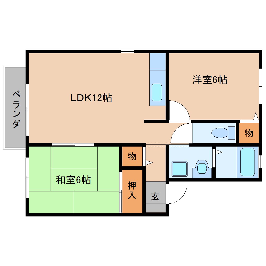 大和朝倉駅 徒歩9分 2階の物件間取画像
