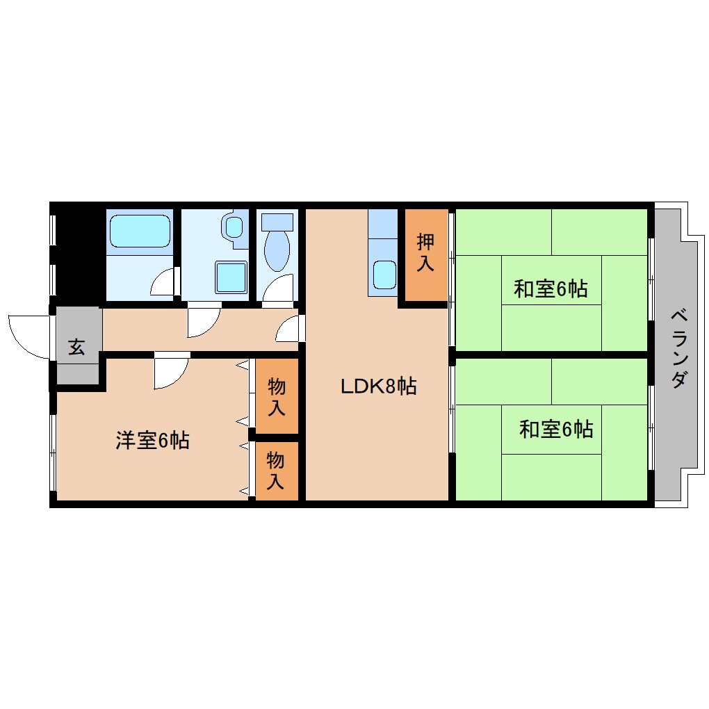 奈良県桜井市大字粟殿マンション 4階の物件間取画像