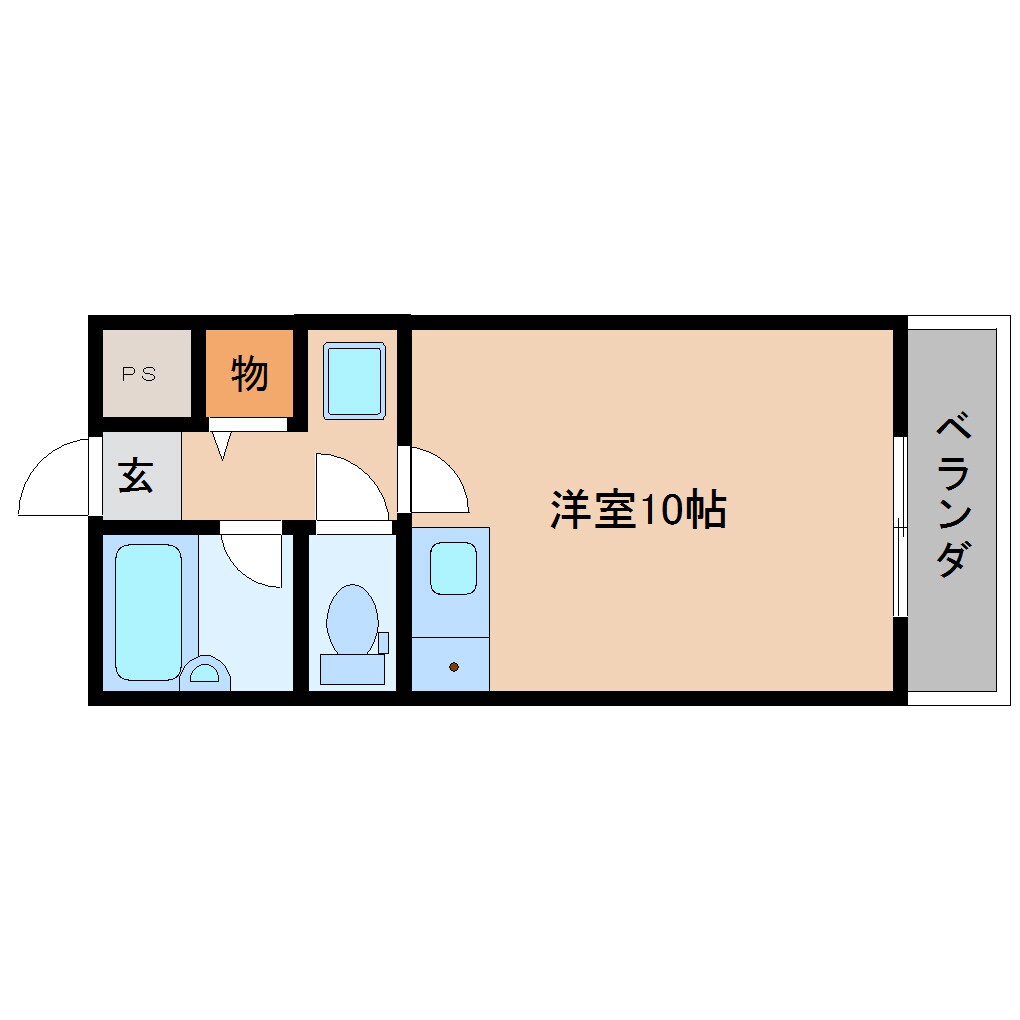 奈良県桜井市大字阿部マンション 2階の物件間取画像