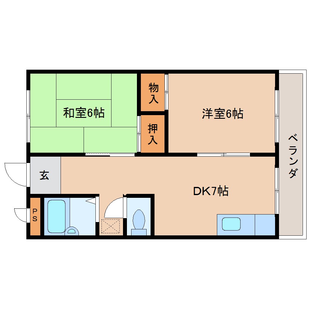 奈良県桜井市金屋マンション 1階の物件間取画像