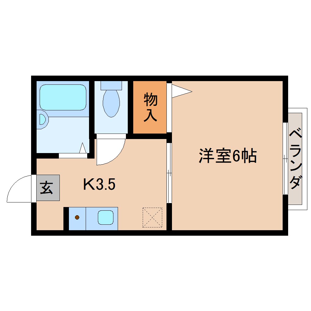 奈良県桜井市大字川合ハイツ 1階の物件間取画像