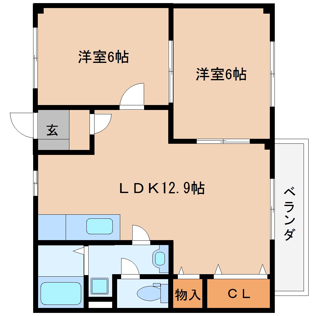 奈良県桜井市大字上之庄ハイツ 1階の物件間取画像