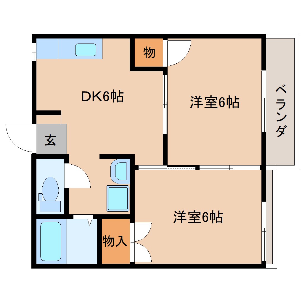 桜井駅 徒歩23分 2階の物件間取画像