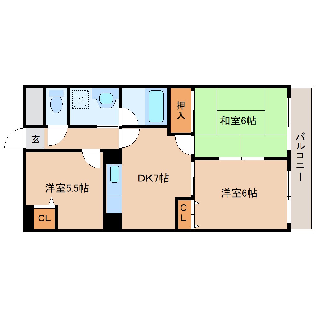 奈良県桜井市大字粟殿マンション 2階の物件間取画像