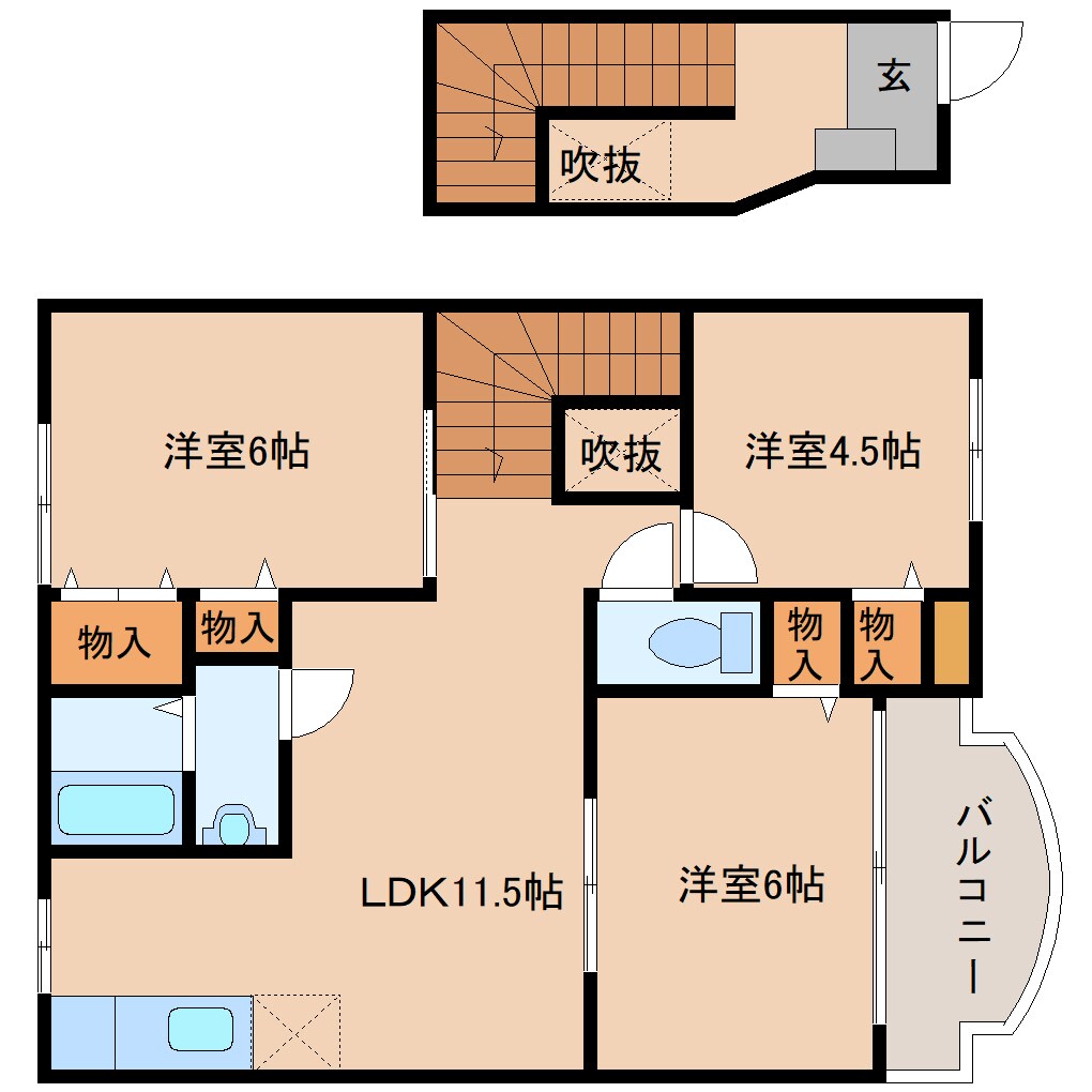 桜井駅 徒歩15分 2階の物件間取画像