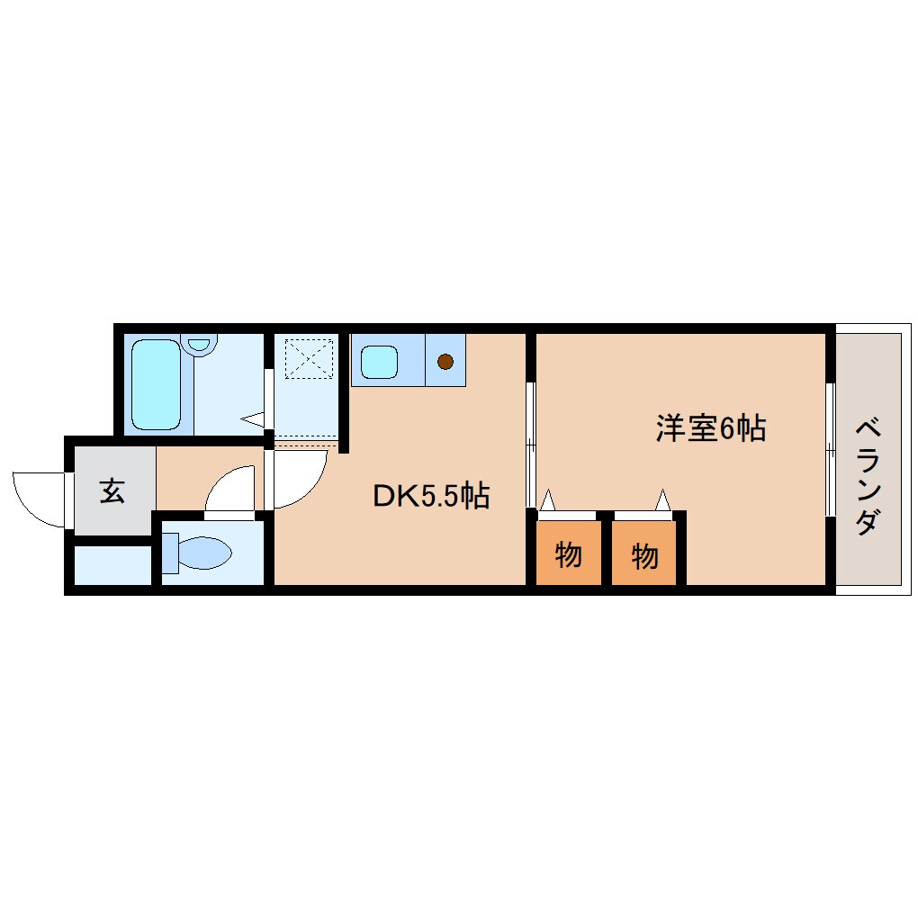 奈良県桜井市大字川合マンション 2階の物件間取画像