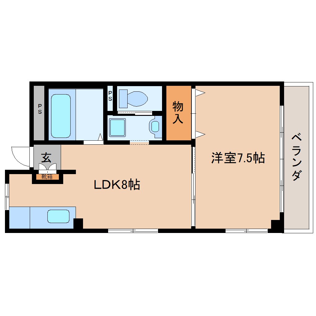 奈良県桜井市大字川合マンション 3階の物件間取画像