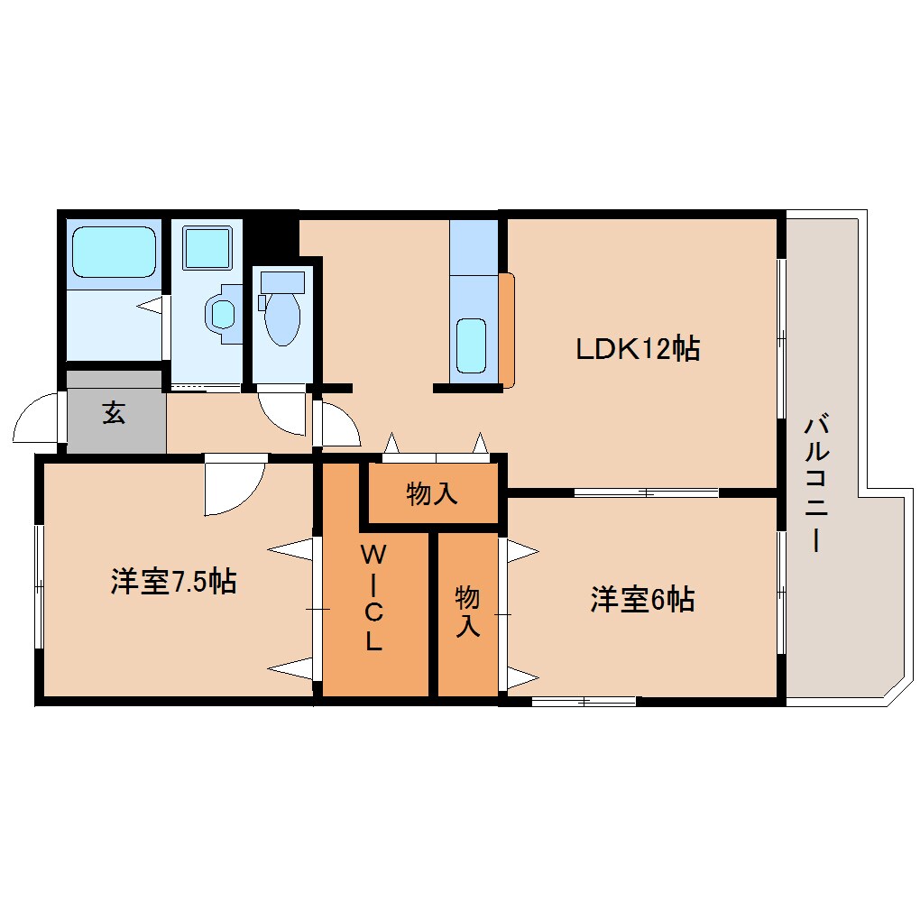 奈良県桜井市大字上之庄マンション 3階の物件間取画像