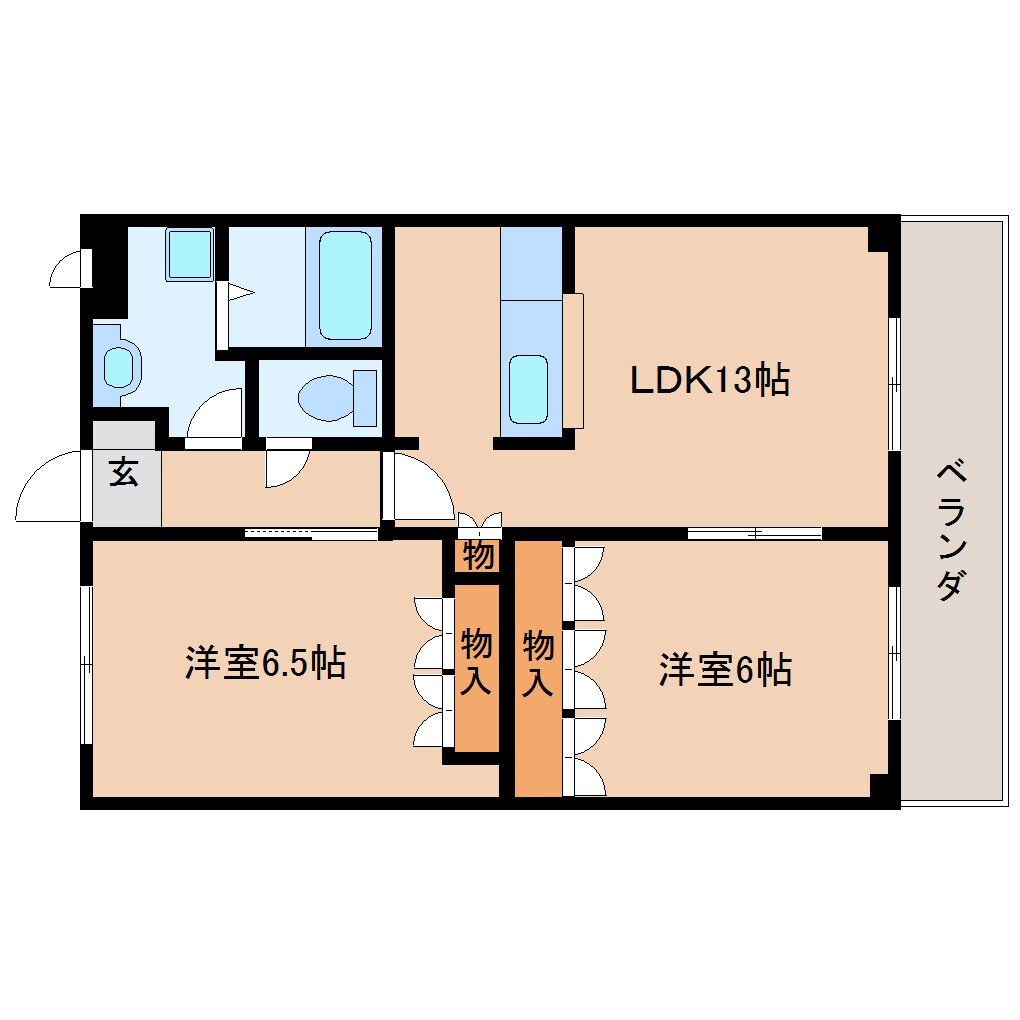 奈良県桜井市大字浅古マンション 2階の物件間取画像