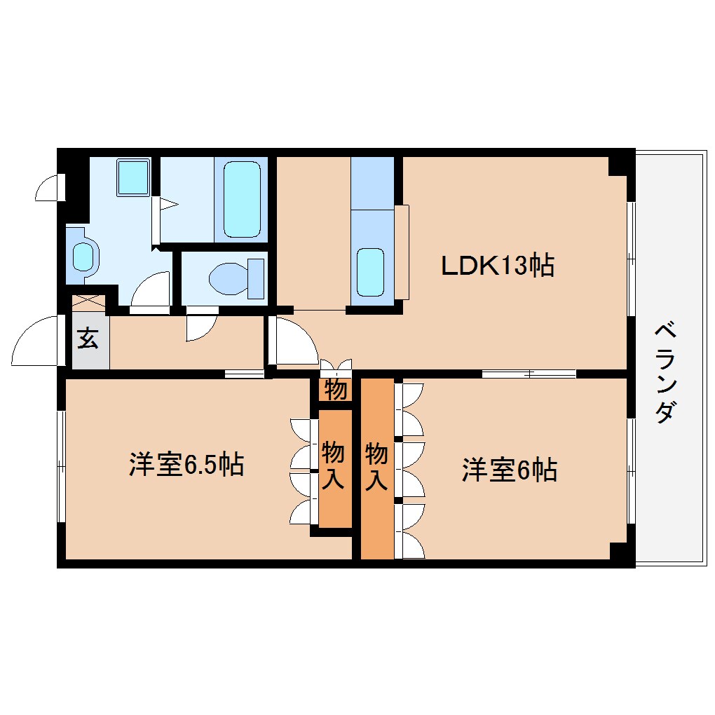 奈良県桜井市大字浅古マンション 2階の物件間取画像