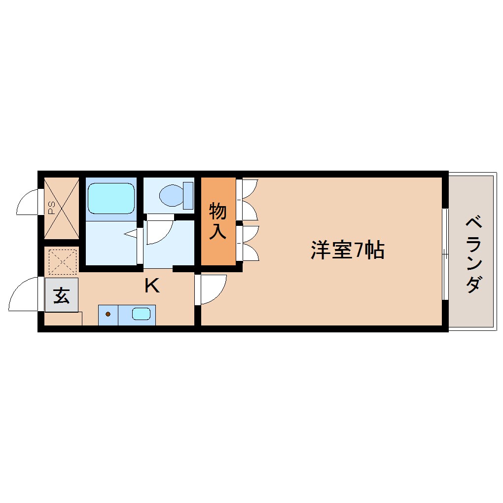 奈良県桜井市大字西之宮マンション 2階の物件間取画像