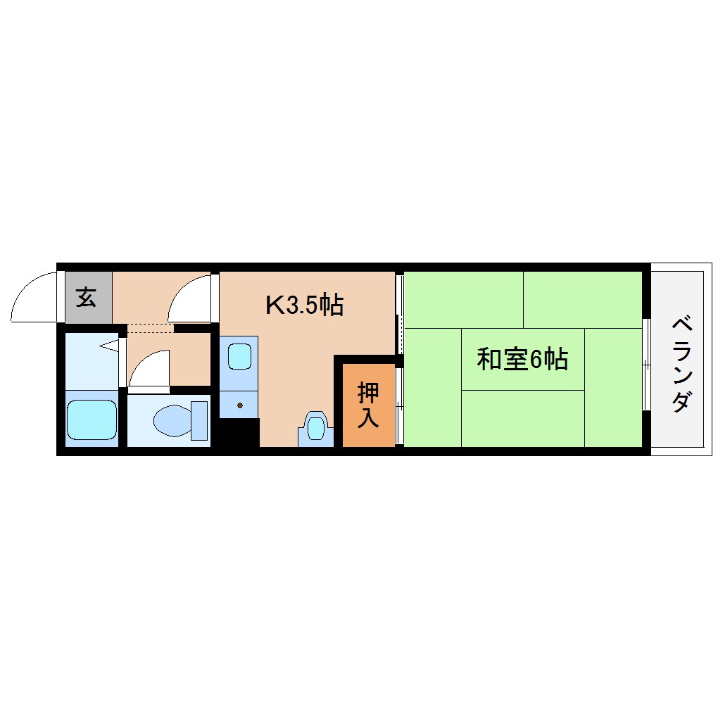 奈良県桜井市大字阿部マンション 5階の物件間取画像