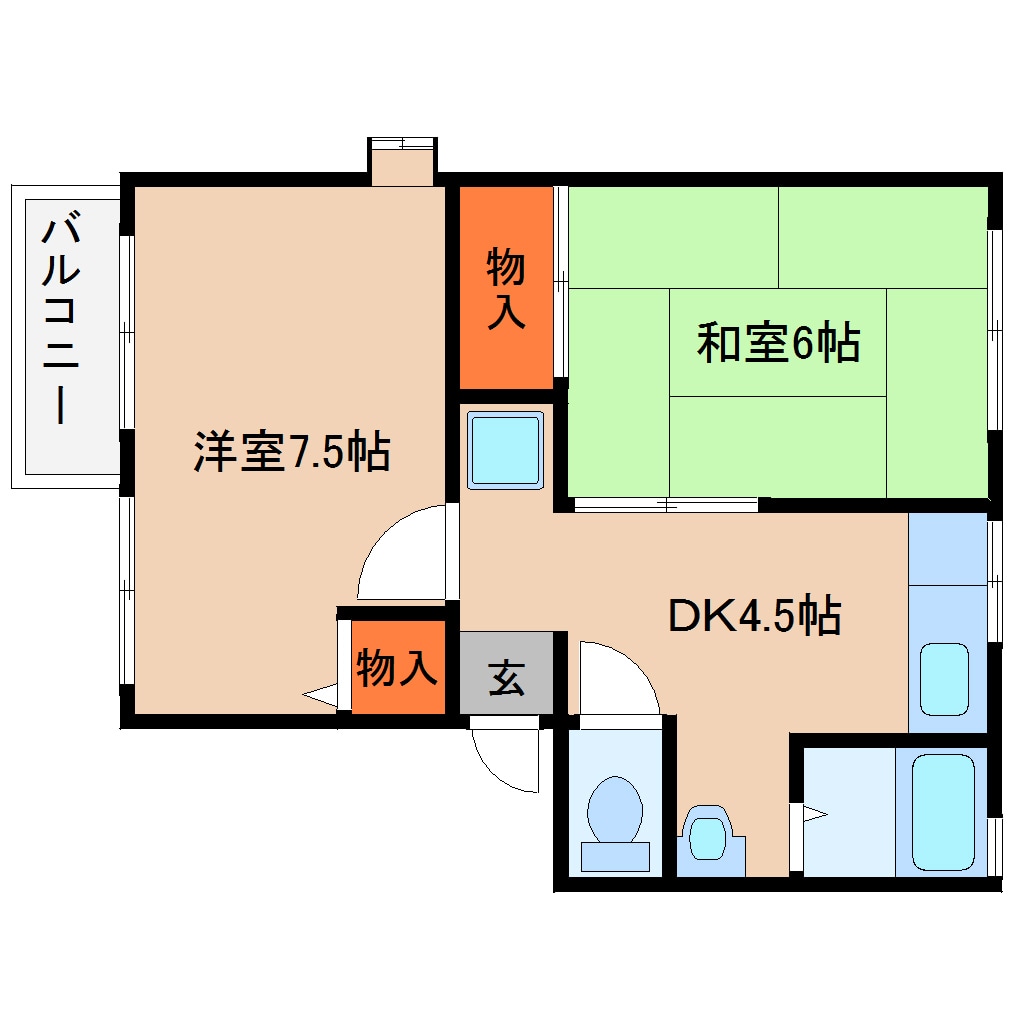 桜井駅 徒歩25分 2階の物件間取画像