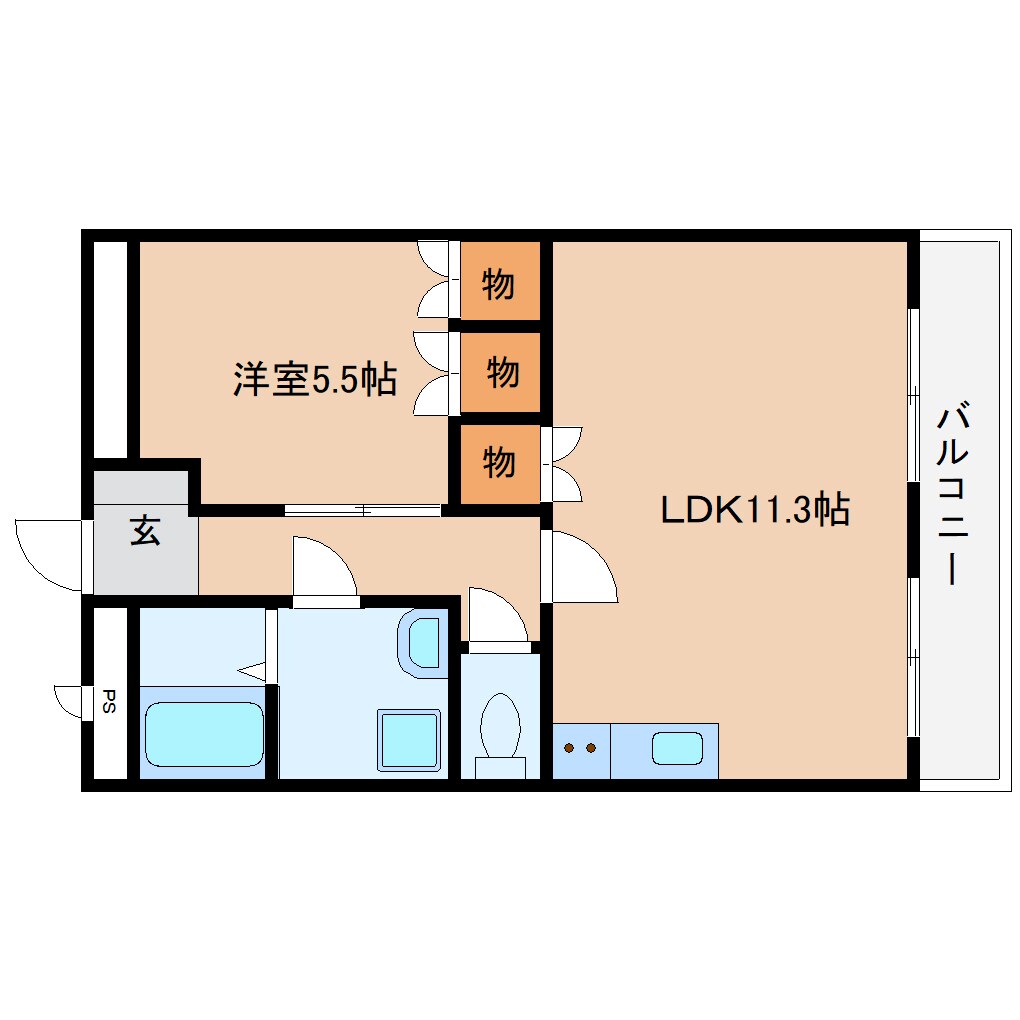 奈良県桜井市大字桜井マンション 1階の物件間取画像