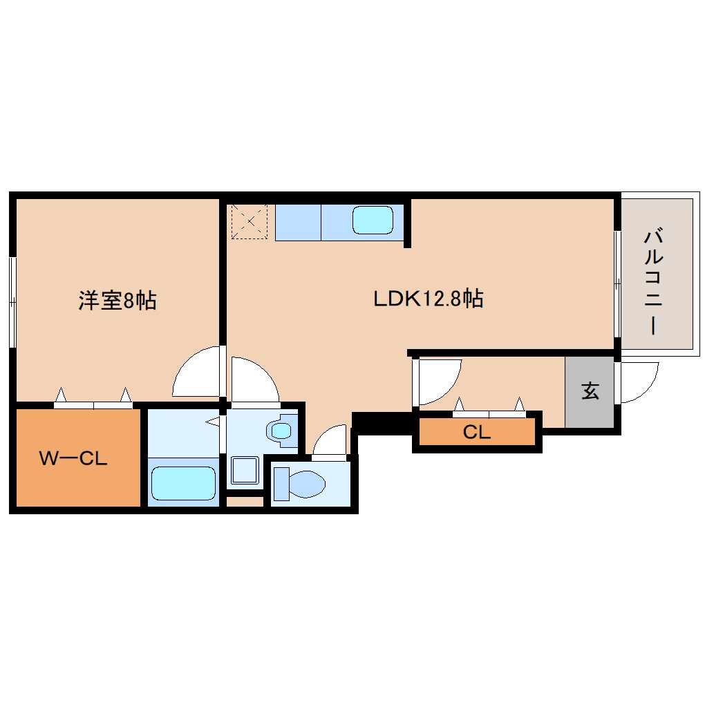 奈良県桜井市大字桜井コーポ 1階の物件間取画像