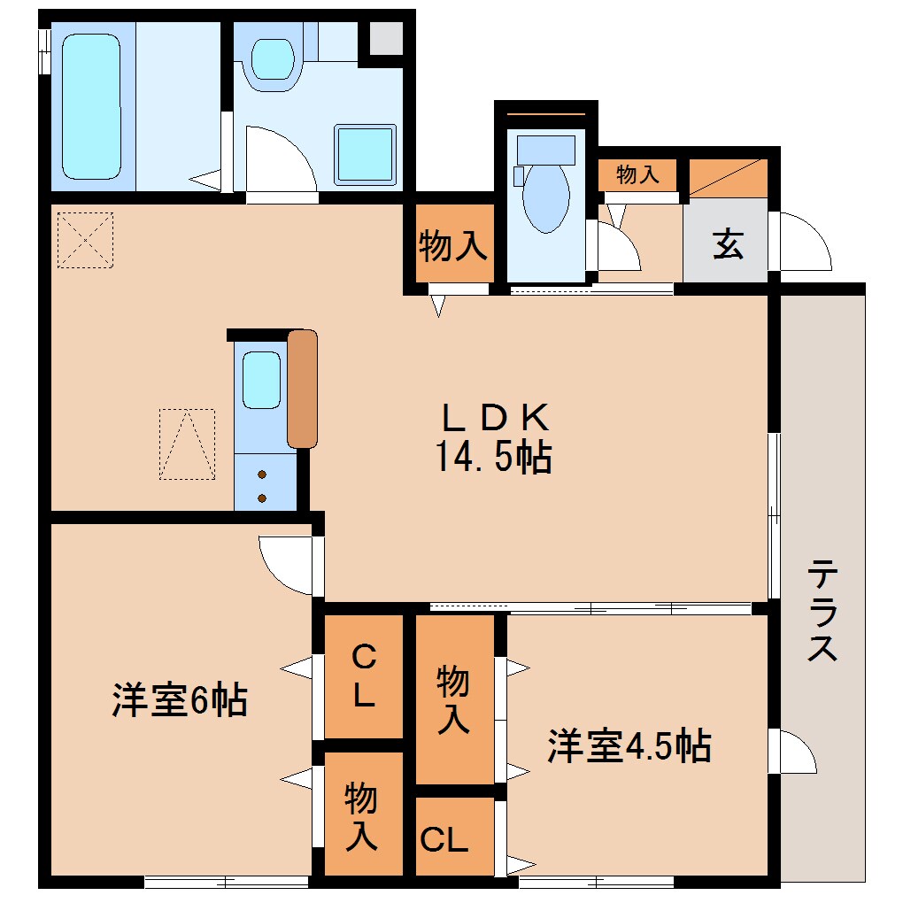 桜井駅 徒歩16分 1階の物件間取画像