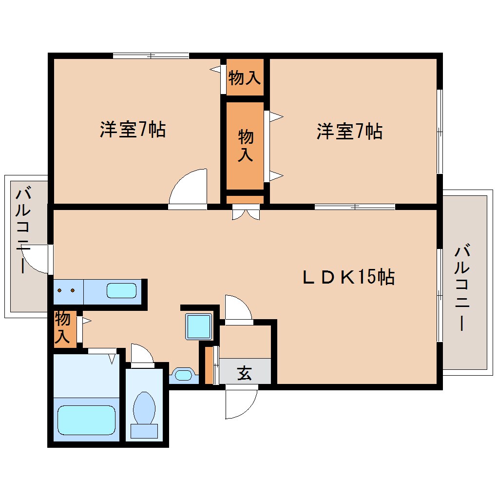 桜井駅 徒歩18分 2階の物件間取画像