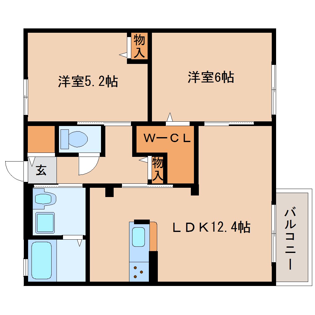 奈良県桜井市大字河西ハイツ 1階の物件間取画像
