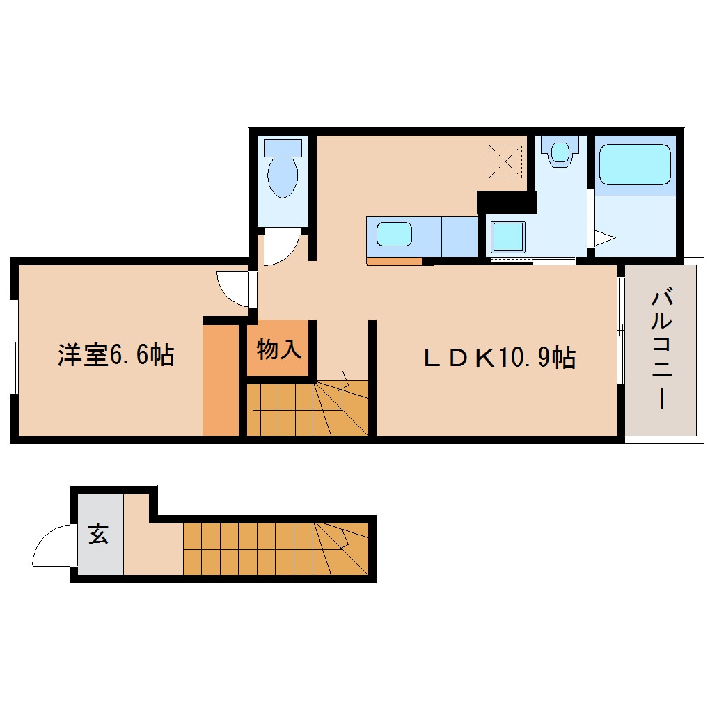 大福駅 徒歩19分 2階の物件間取画像