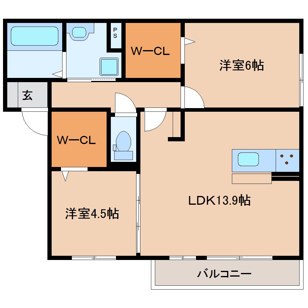 奈良県桜井市大字三輪ハイツ 1階の物件間取画像