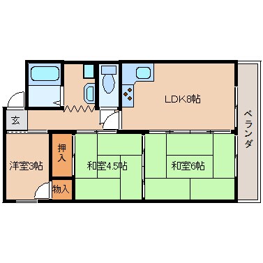 天理駅 徒歩7分 4階の物件間取画像