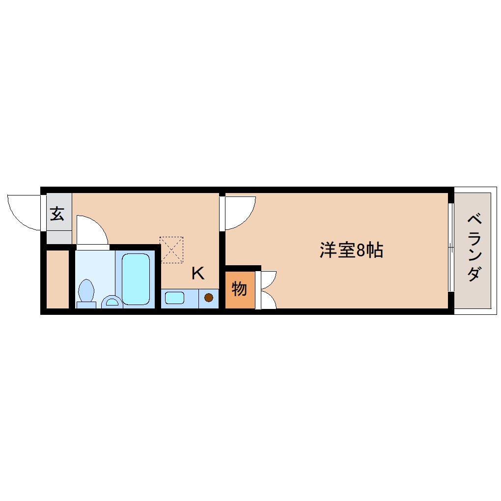 天理駅 徒歩8分 2階の物件間取画像