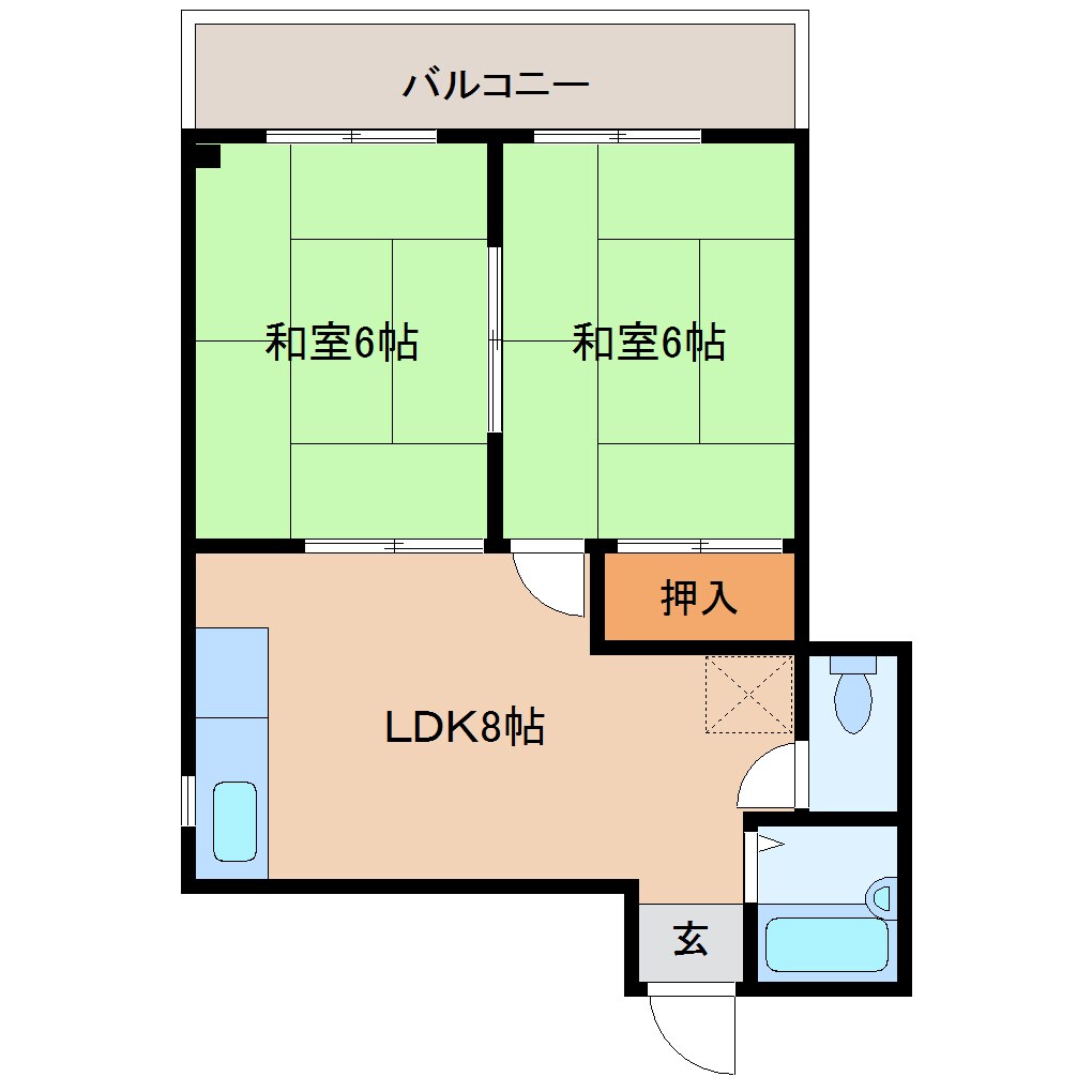 天理駅 徒歩5分 2階の物件間取画像