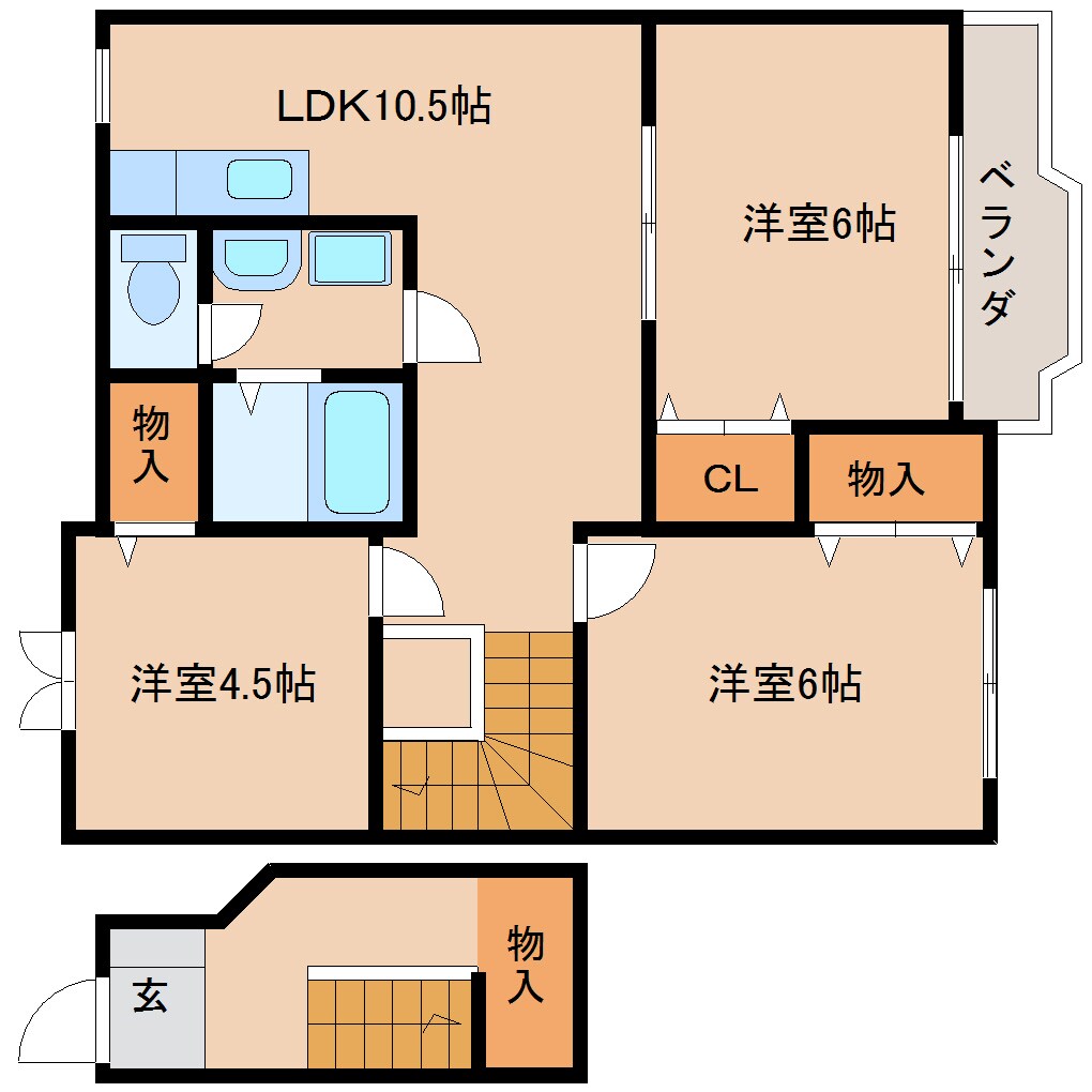 二階堂駅 徒歩9分 2階の物件間取画像