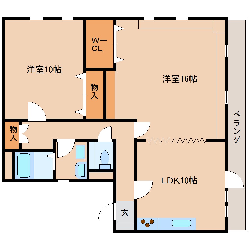 前栽駅 徒歩22分 2階の物件間取画像