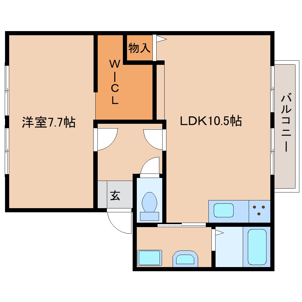 櫟本駅 徒歩12分 2階の物件間取画像