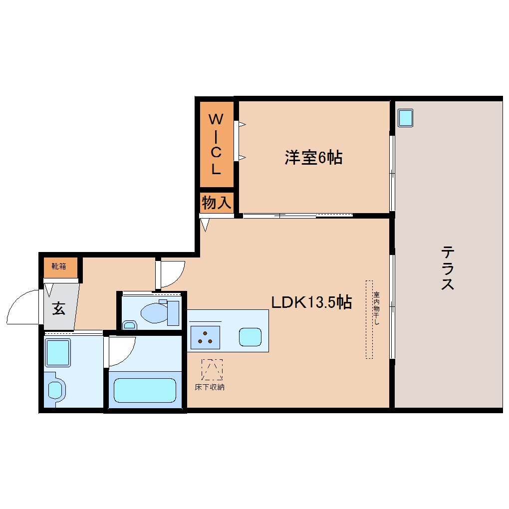 天理駅 徒歩15分 1階の物件間取画像