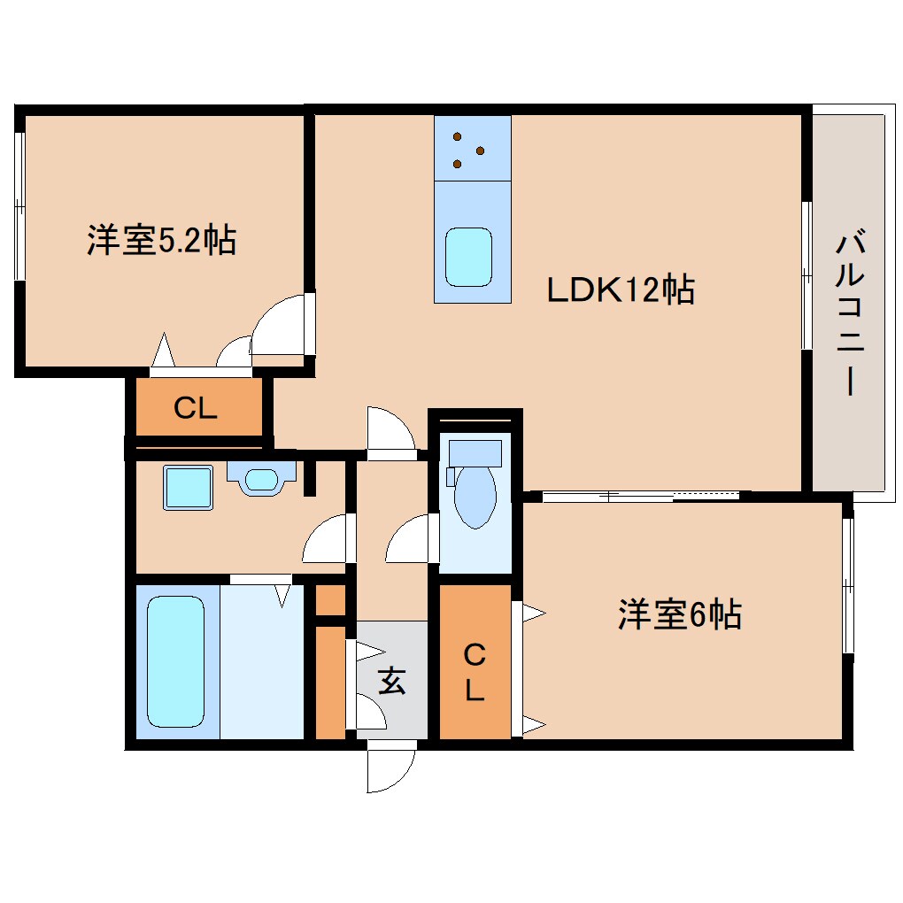 奈良県天理市杉本町コーポ 2階の物件間取画像