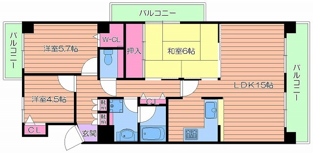 パードレ関目の物件間取画像