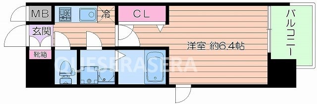 大阪城北詰駅 徒歩3分 2階の物件間取画像