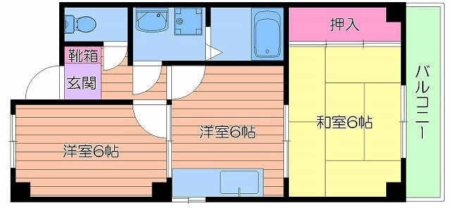 フィールズ田中Ⅰの物件間取画像