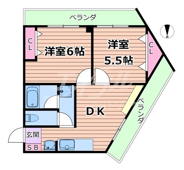 シャンピア片町の物件間取画像