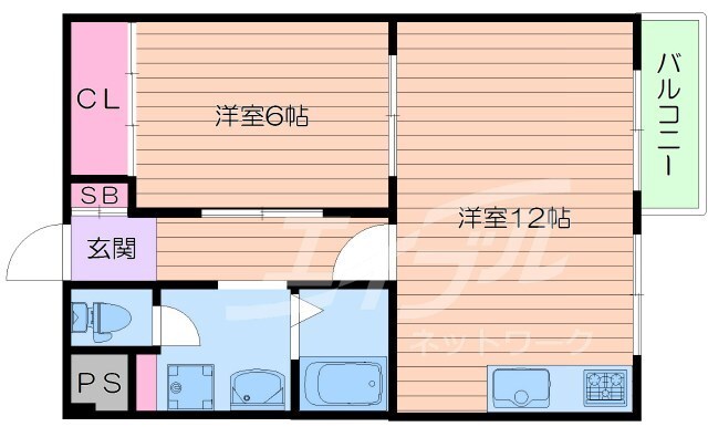 城北公園通駅 徒歩12分 4階の物件間取画像