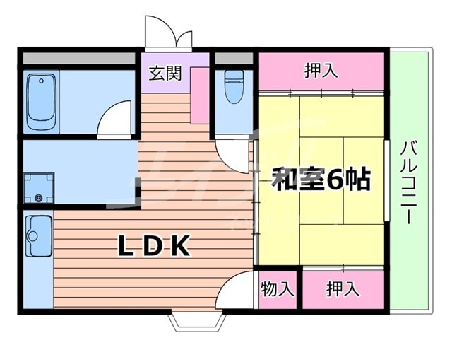 日商岩井京橋ハイツの物件間取画像