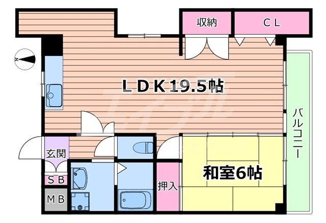 鶴見緑地駅 徒歩7分 8階の物件間取画像