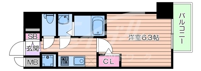 ゼオン大阪EASTの物件間取画像