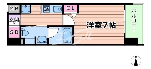 ルネフラッツ森小路駅前Ⅱの物件間取画像