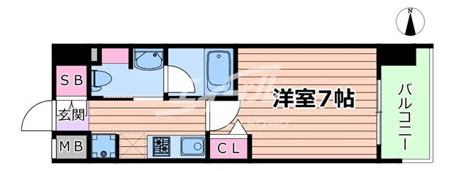 ルネフラッツ森小路駅前Ⅱの物件間取画像