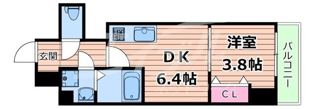 放出駅 徒歩11分 10階の物件間取画像